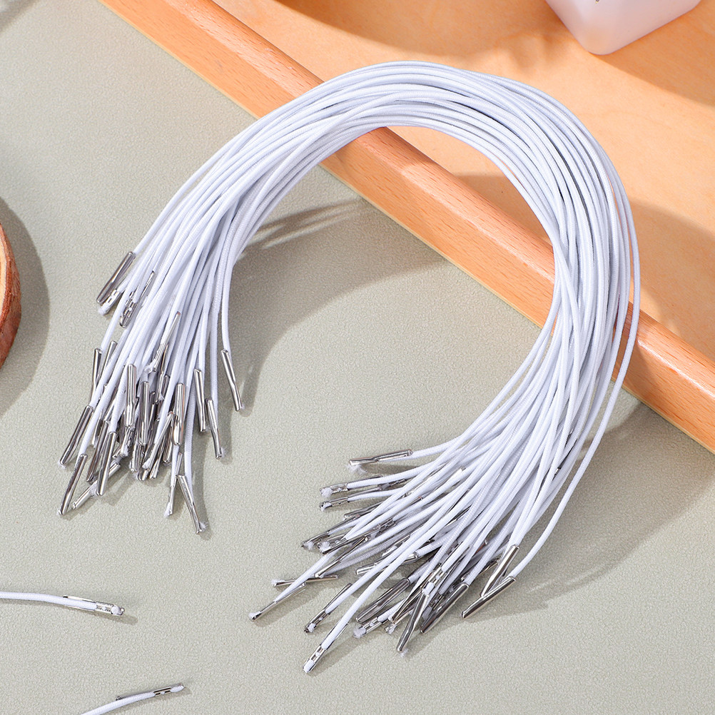 Mask Lanyard Adjustable - 200 stuks elastisch prikkeldraad met metalen