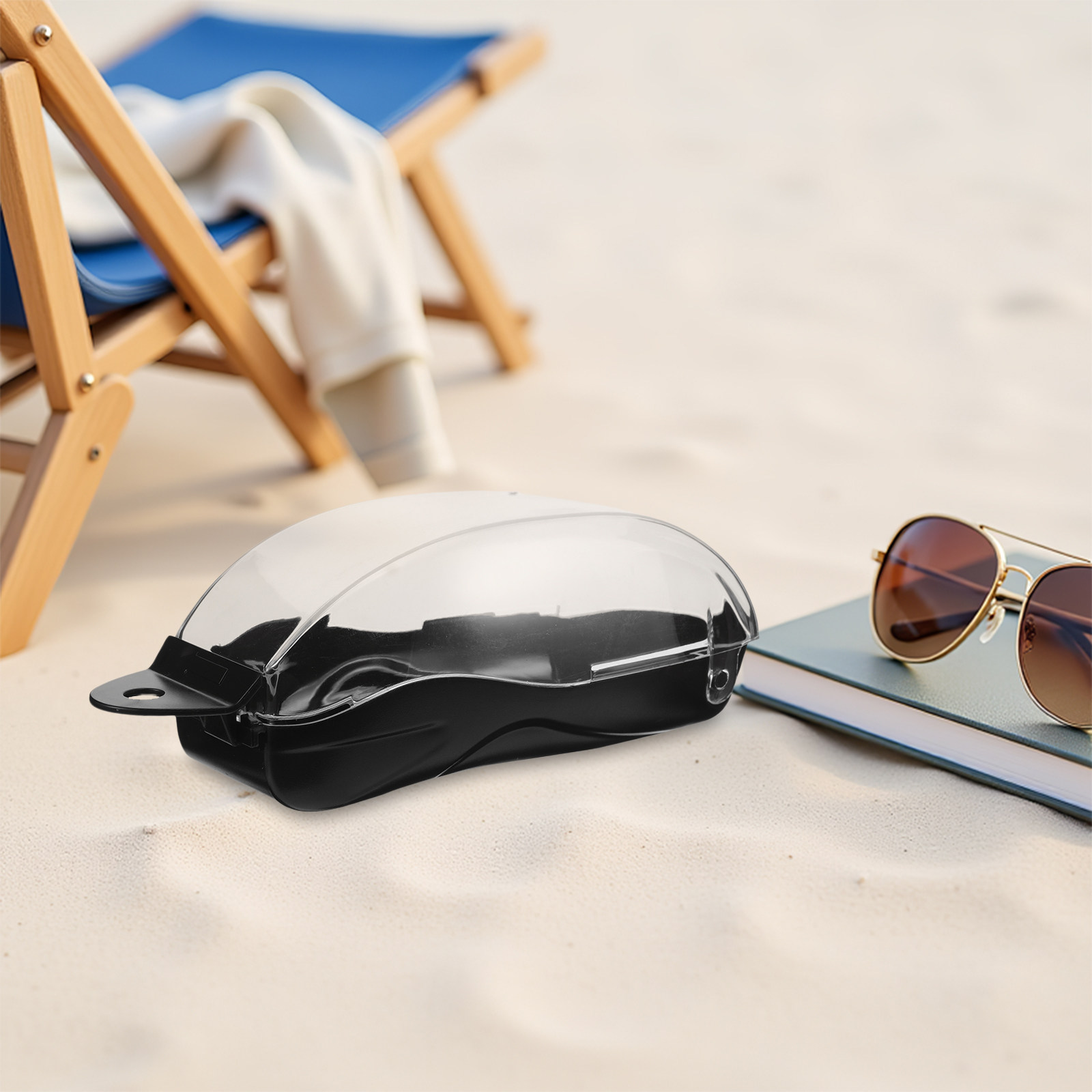 Mask Case Hard Shell - Zwembrillenkoffer met helder transparant deksel, beschermende