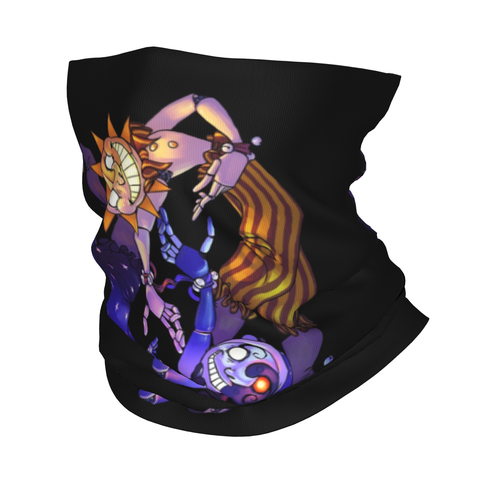 Neck Gaiter Face Cover - Zon En Maan FNAF Beveiliging Gebracht