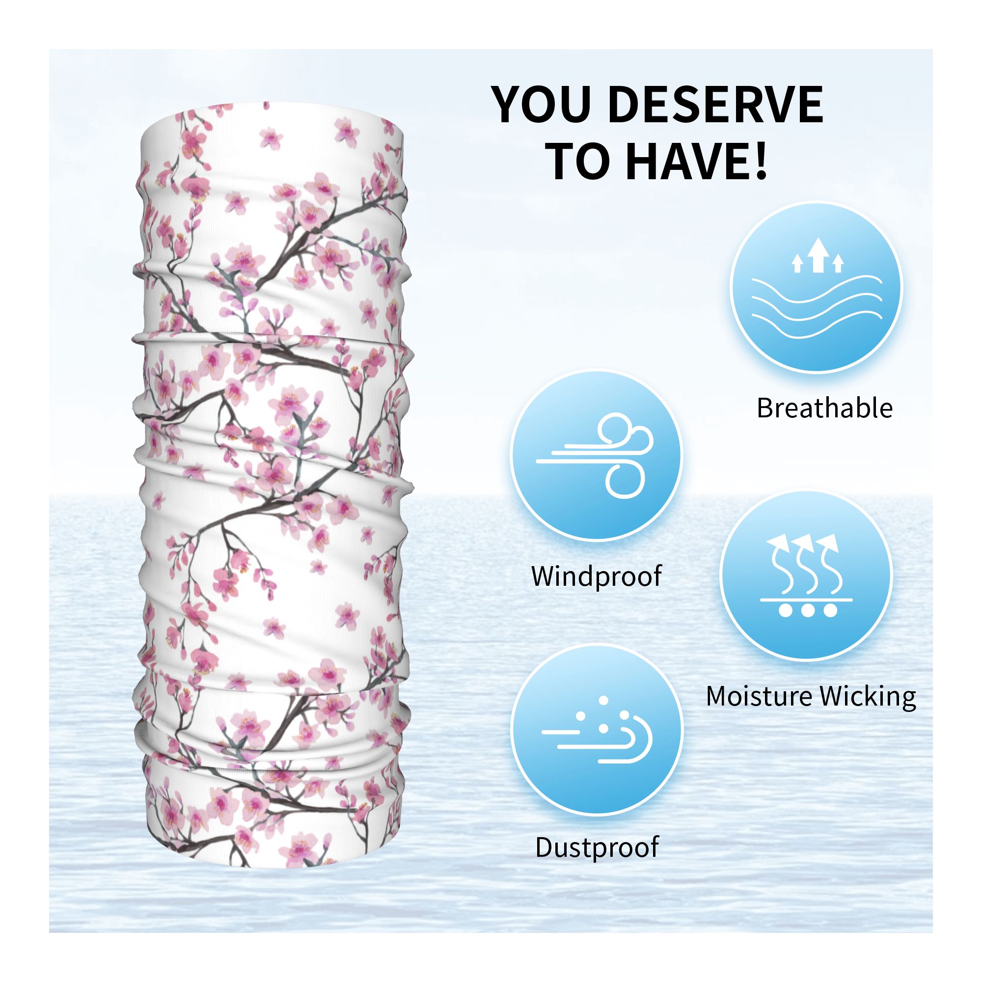 Japan Sakura Kersenbloesems me - Neck Gaiter Face Cover recensie en prijs