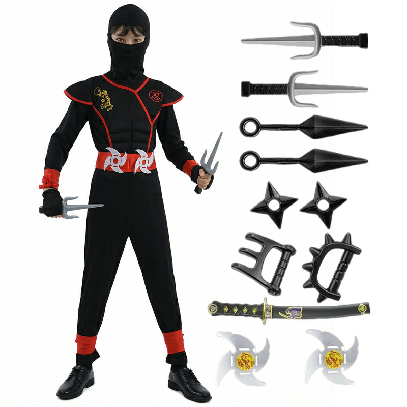 Zwart en blauw Ninja-kostuum v - Black Face Mask Pack recensie en prijs