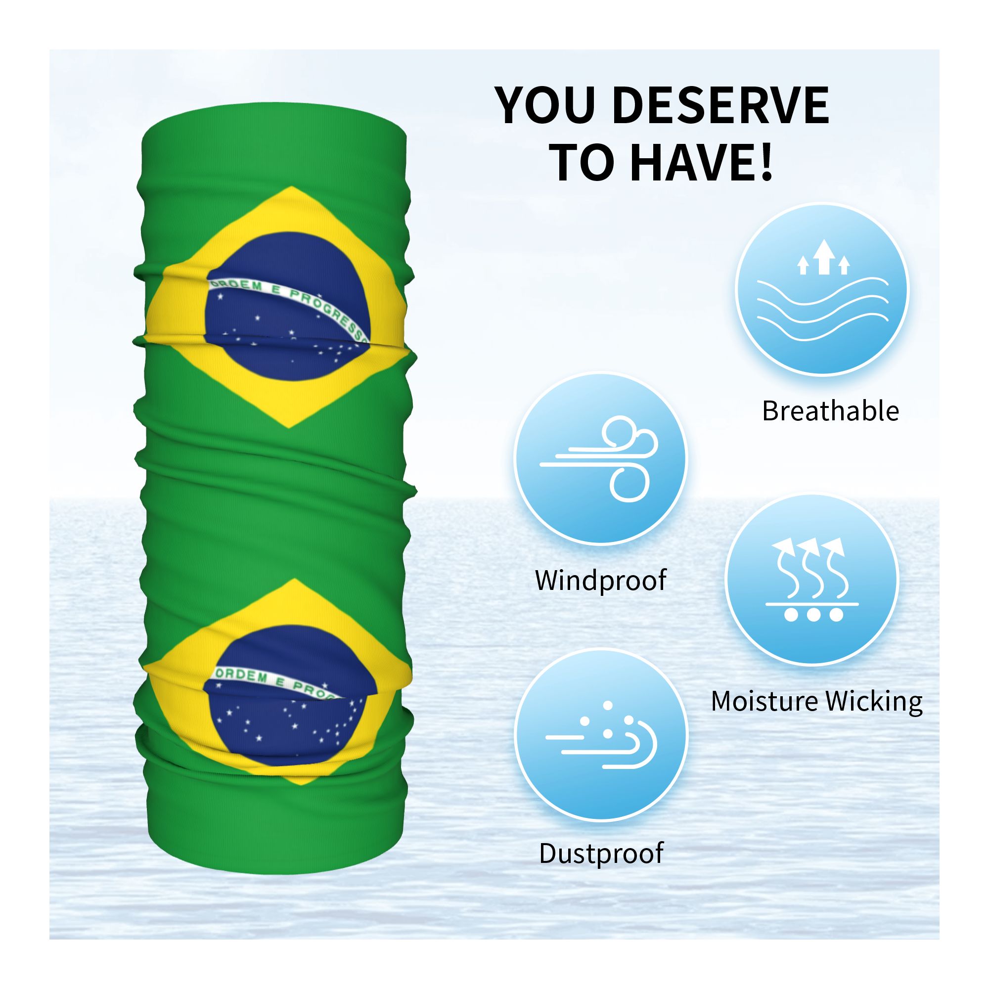 Aangepaste Brazilië Vlag Banda - Neck Gaiter Face Cover recensie en prijs