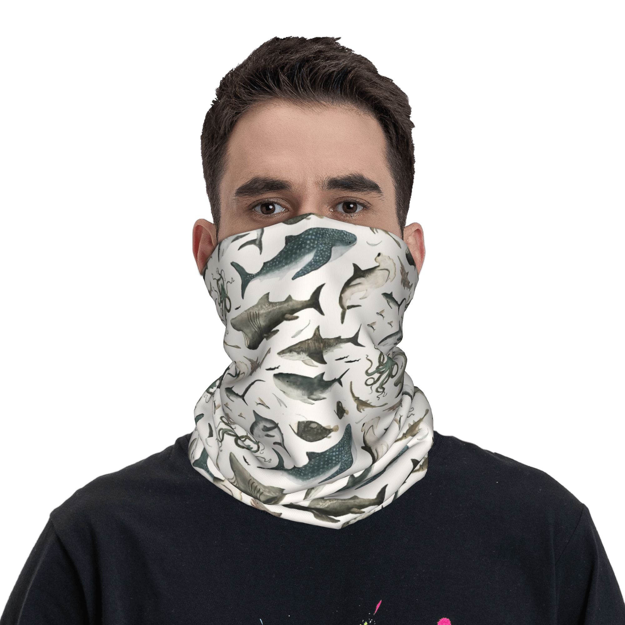 Shark Ocean Animal Sharks Band - Neck Gaiter Face Cover recensie en prijs